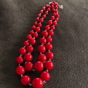 Red bead necklace